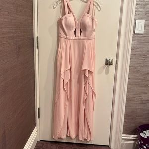 BCBGMaxAzria Juliana Pink Ruffle Gown Size 2